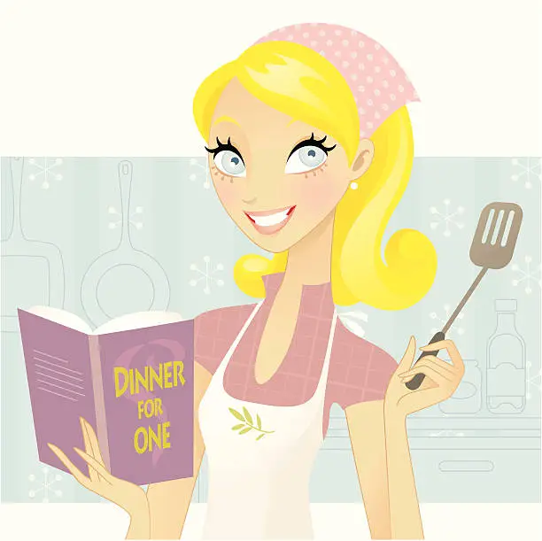 Vector illustration of Domestic Chic (Blonde)