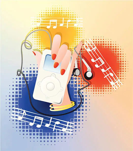 Vector illustration of MP3 player