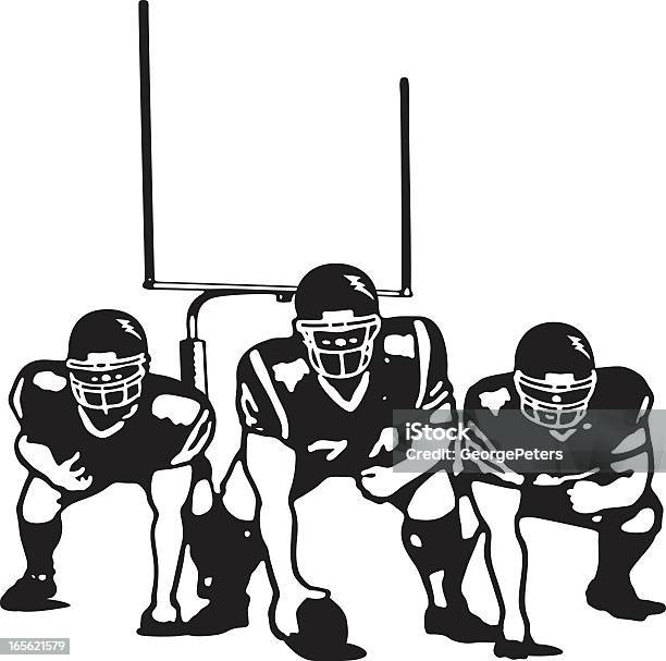 Linea Offensiva - Immagini vettoriali stock e altre immagini di Football americano - Football americano, Pallone da football americano, Linea offensiva