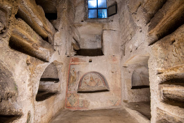 Catacombs of San Gennaro Catacombs of San Gennaro - Naples - Italy italian cemetery stock pictures, royalty-free photos & images