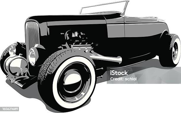 Hot Rod Ford 1932 - Arte vetorial de stock e mais imagens de Hot Rod - Carro - Hot Rod - Carro, 1930-1939, Carro Antigo