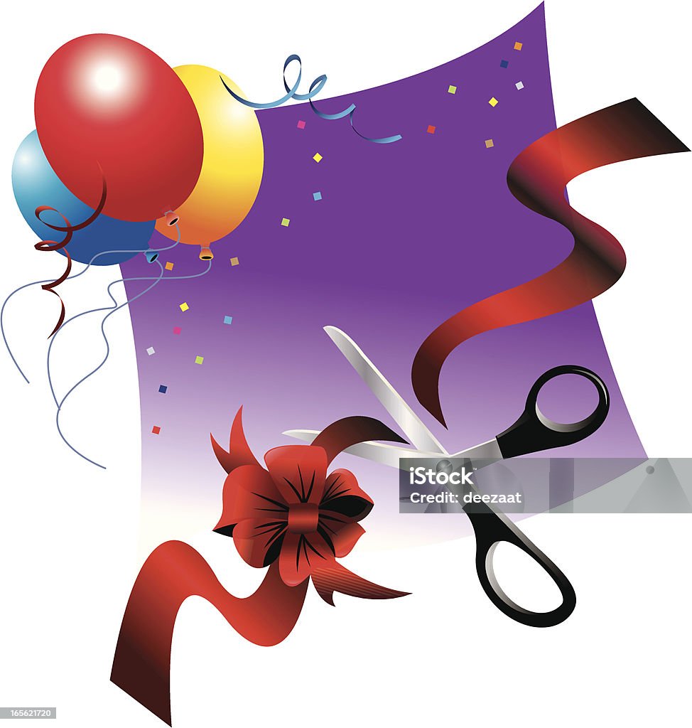 Cérémonie du ruban de fête - clipart vectoriel de Cérémonie du ruban libre de droits