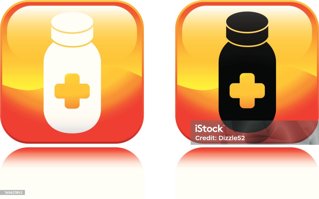 Icono de farmacia - arte vectorial de Amarillo - Color libre de derechos