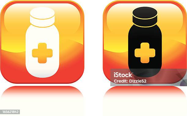 Ilustración de Icono De Farmacia y más Vectores Libres de Derechos de Amarillo - Color - Amarillo - Color, Asistencia sanitaria y medicina, Brillante