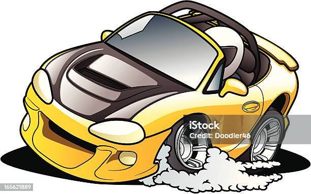 Cartoon Road Racer Stock Illustration - Download Image Now - Hot Rod Car, Racecar, Stock Car