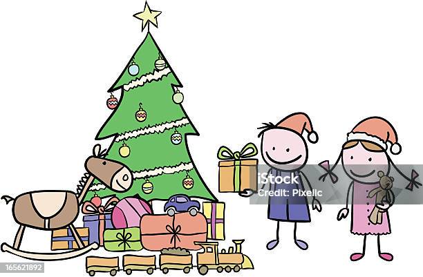 Heureux Enfant À Noël Vecteurs libres de droits et plus d'images vectorielles de Dessin d'enfant - Dessin d'enfant, Noël, Adolescent