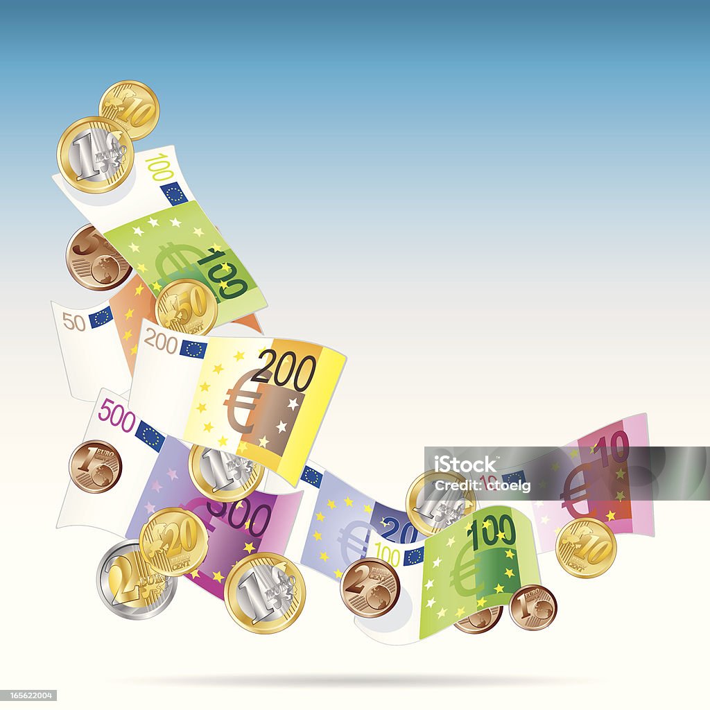 Angolo di Euro - arte vettoriale royalty-free di Valuta dell'Unione Europea