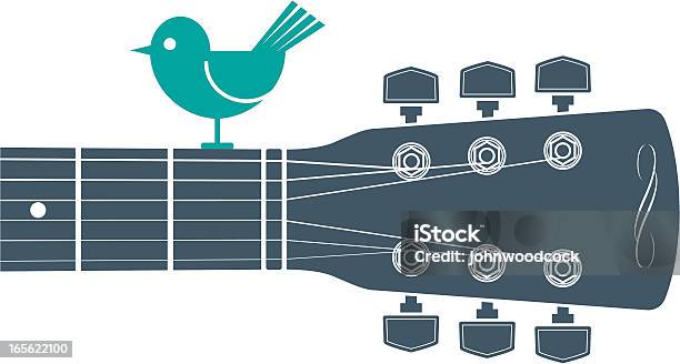 Horizontale Gitarre Und Vogel Stock Vektor Art und mehr Bilder von Gitarre - Gitarre, Vogel, Illustration