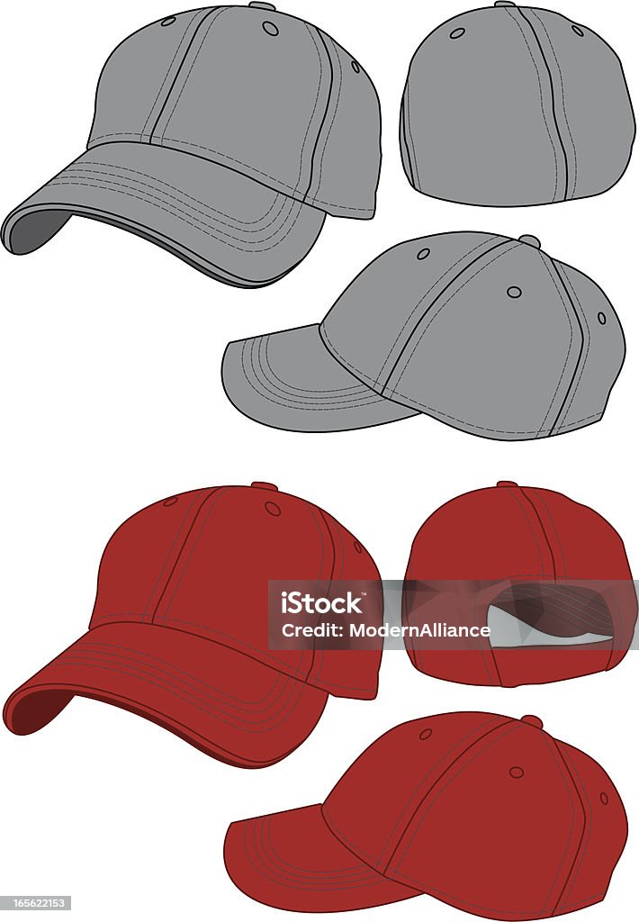 Corps et ajustable, casquettes de Baseball - clipart vectoriel de Chapeau libre de droits