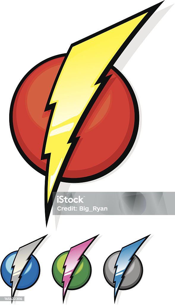 super bolt super hero looking bolt icon Lightning stock vector