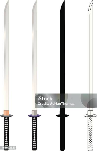 Ilustración de Swords y más Vectores Libres de Derechos de Espada de samurái - Espada de samurái, Acero, Afilado