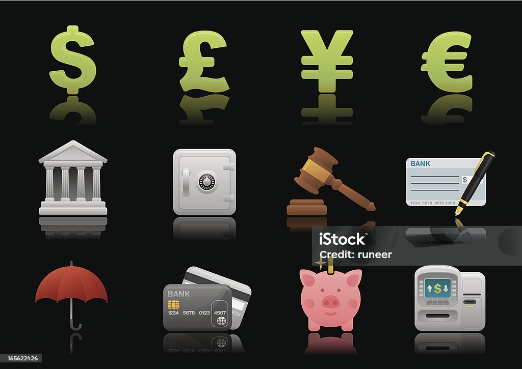 Iconos de banca & Finanzas/serie Mate Premium - arte vectorial de Actividades bancarias libre de derechos