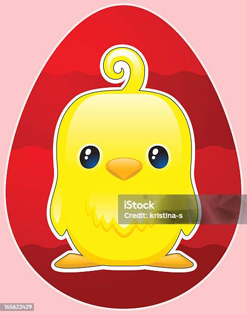 Ładny Wielkanoc Chick - Stockowe grafiki wektorowe i więcej obrazów Błyszczący - Błyszczący, Clip Art, Czerwony