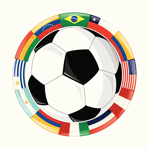 Vector illustration of Soccer - America