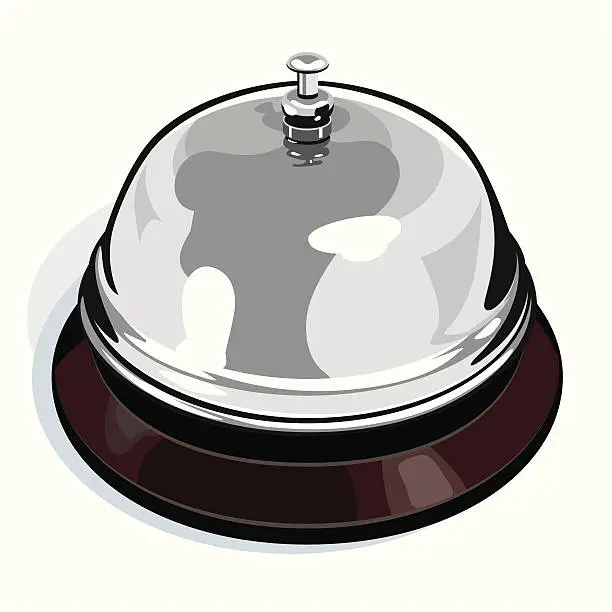 Vector illustration of Illustration of a service bell on a white background