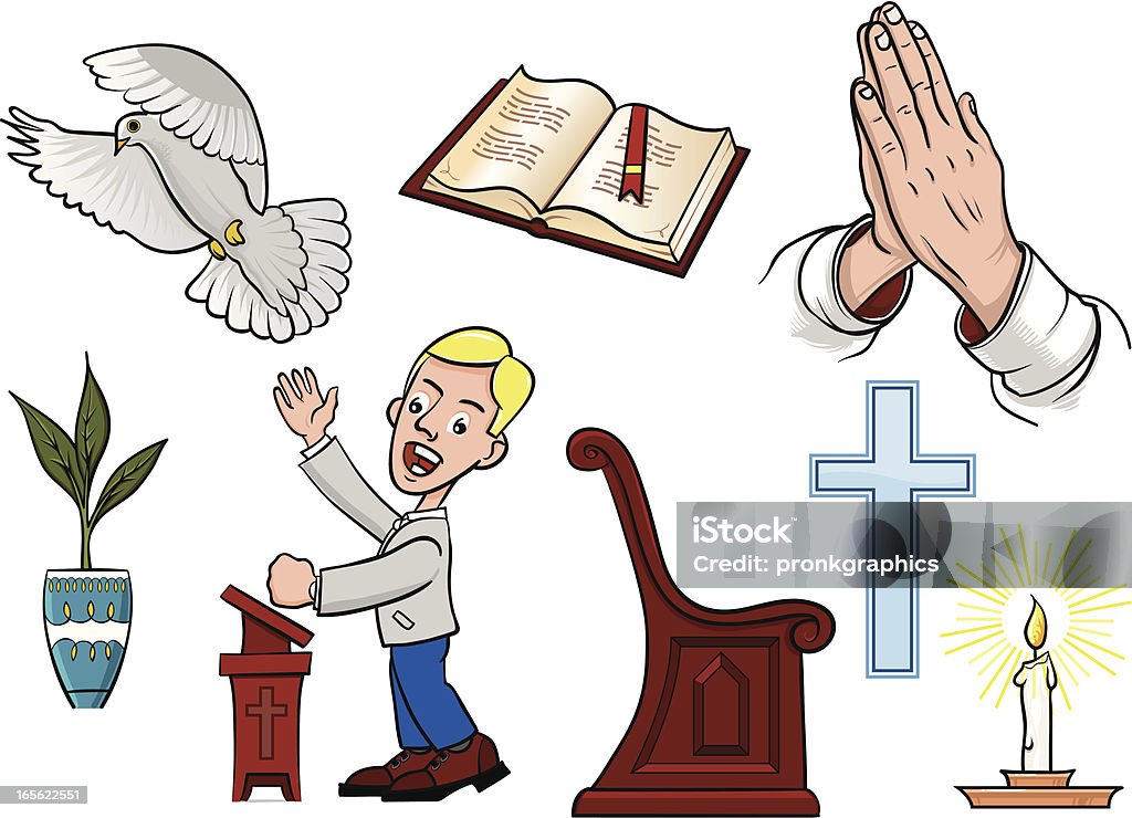 Christian Icons Great illustrations for you religious newsletter, website or printed material. Church stock vector