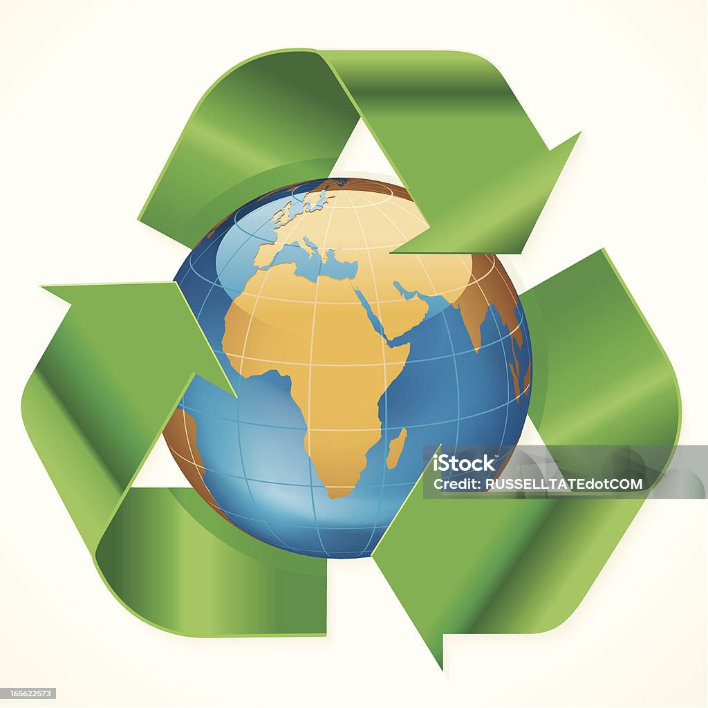 Afrika Recycling-Symbol - Lizenzfrei Tag der Erde Vektorgrafik