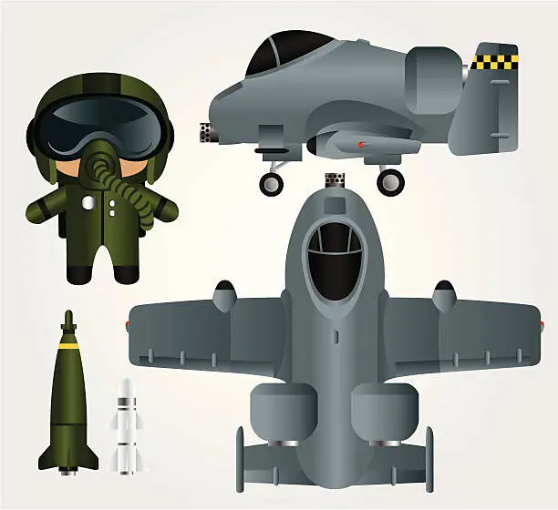 Vector illustration of Air Force A-10