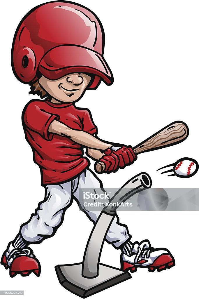 T-Ball oder Basball Kid - Lizenzfrei Kinder-Baseball Vektorgrafik