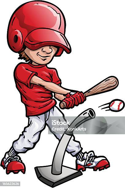 Tball Oder Basball Kid Stock Vektor Art und mehr Bilder von Kinder-Baseball - Kinder-Baseball, Athlet, Baseball