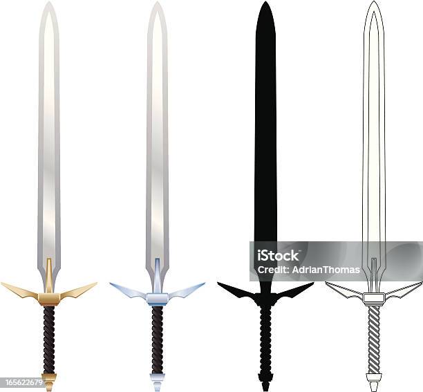 Swords - Immagini vettoriali stock e altre immagini di Spada - Spada, Vettoriale, Acciaio