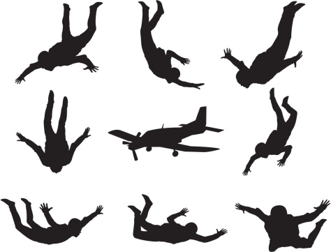 Skydiving Silhouettes