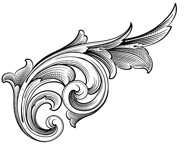 Growing Scroll Designed by a hand engraver, this carefully drawn and highly detailed intertwining scrollwork can be used a number of ways. Easily change the scroll colors. Scale to any size without loss of quality with the enclosed EPS, AI, files. Also includes high resolution JPG. Fleuron stock illustrations