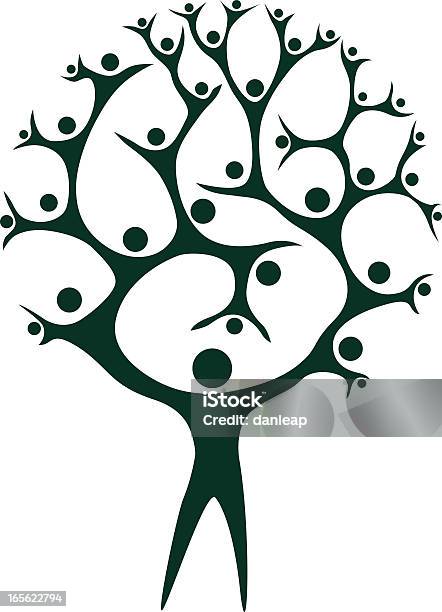 Teamwork Tree Stock Illustration - Download Image Now - Family Tree, Origins, Icon Symbol