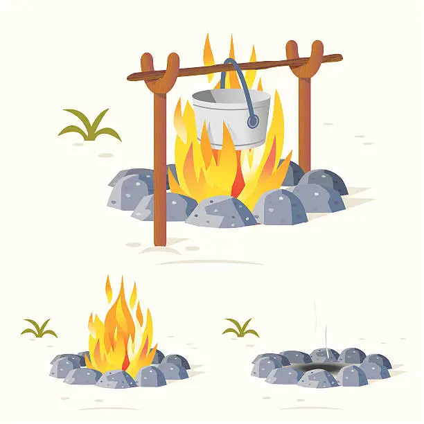 Vector illustration of Campfire