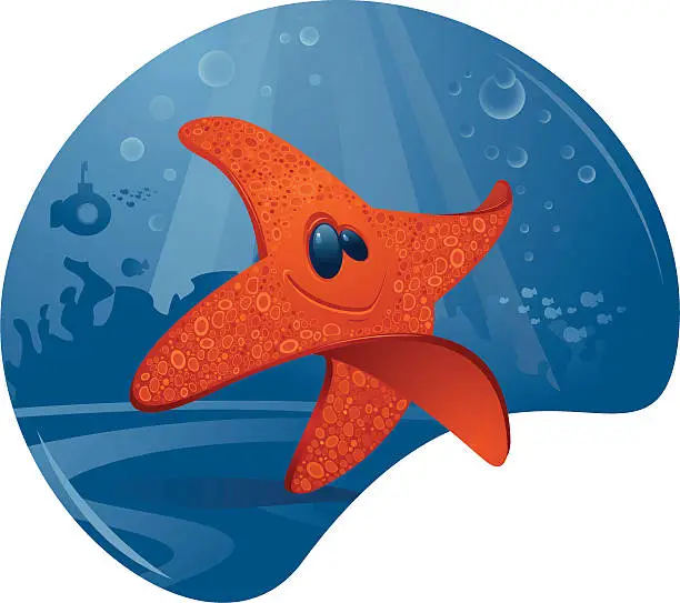 Vector illustration of Starfish