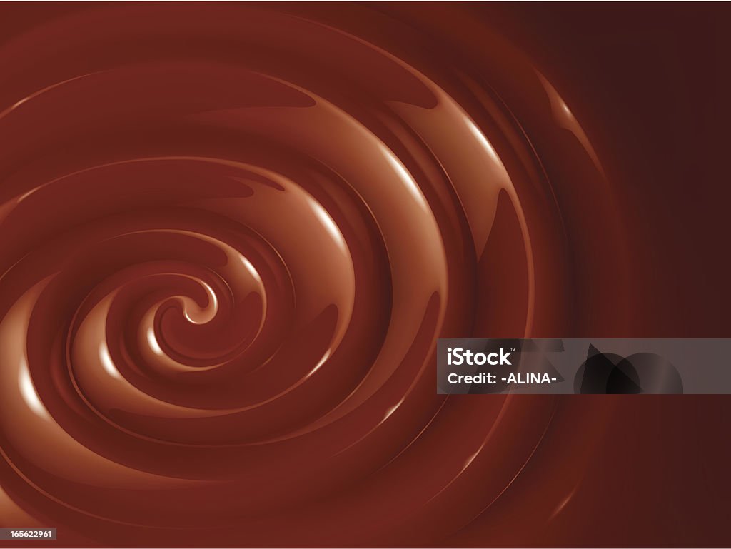 Large swirl of chocolate fondue Chocolate Swirl - Vector Illustration. Chocolate stock vector