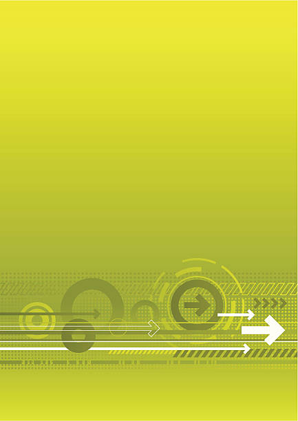 Yellowy green graphic background vector art illustration