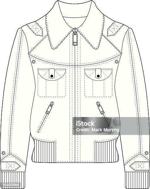 Elegante Giacca Di Pelle - Immagini vettoriali stock e altre immagini di Abbigliamento - Abbigliamento, Bellezza, Bianco e nero