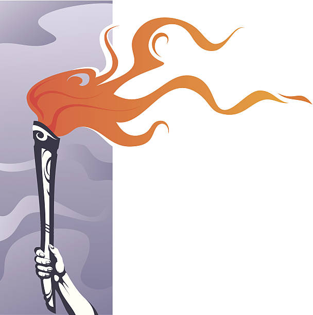 ilustrações, clipart, desenhos animados e ícones de torch - olympic fire