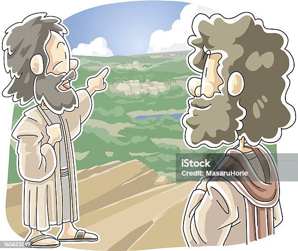 Abram And Lot Separate Stock Illustration - Download Image Now - Beginnings, Bible, Cartoon