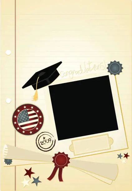 Vector illustration of Graduation Page