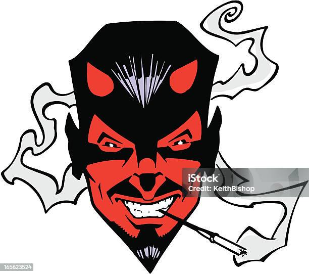 Satan Devil Demon Smoker Stock Illustration - Download Image Now - Afterlife, Cartoon, Devil