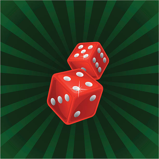 Pair Of Red Casino Stock Illustration - Download Image Now - Rolling, Backgrounds -