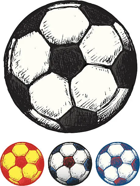 Vector illustration of Football sketch