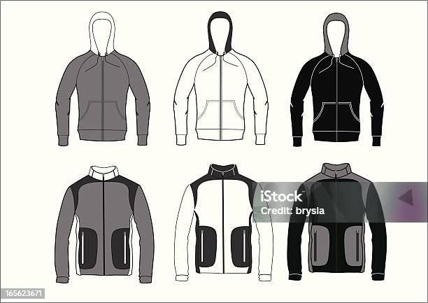 Vector Blackwhitegrey Sweatshirts Stock Illustration - Download Image Now - Beauty, Clothing, Coat - Garment