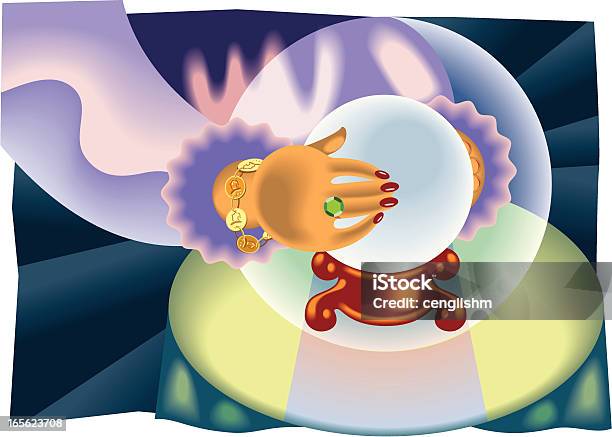 Ilustración de Bola De Cristal y más Vectores Libres de Derechos de Mujeres - Mujeres, Adivinación, Oculto y sobrenatural