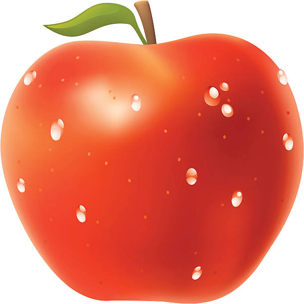 мокрый яблоко - wet apple stock illustrations