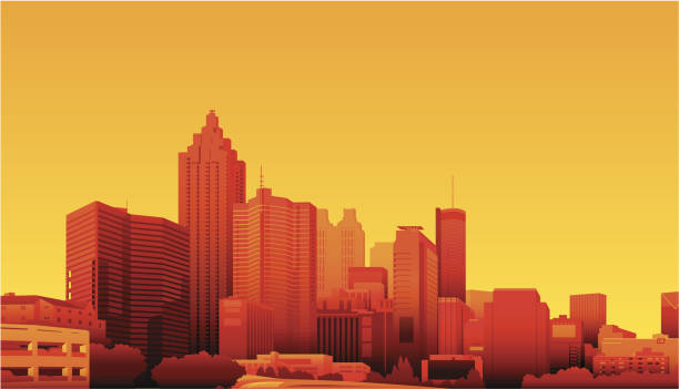Atlanta, Georgia Atlanta, Georgiahttp://www.twodozendesign.info/i/1.png atlanta skyline stock illustrations