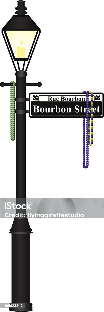 Fuera de plazo hacha Implementar Ilustración de Bourbon Street Lámpara De Poste y más Vectores Libres de  Derechos de Nueva Orleans - Nueva Orleans, Bourbon Street - Nueva Orleans,  Farola - iStock
