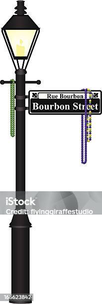 Ilustración de Bourbon Street Lámpara De Poste y más Vectores Libres de Derechos de Nueva Orleans - Nueva Orleans, Farola, Bourbon Street - Nueva Orleans