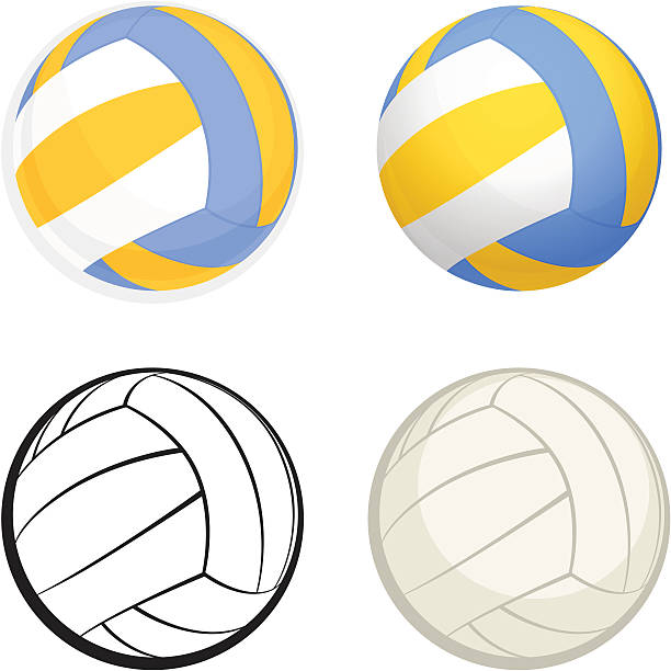Volleyball vector art illustration