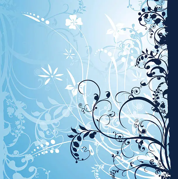 Vector illustration of Floral design elements