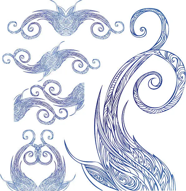 Vector illustration of indigenous swirl