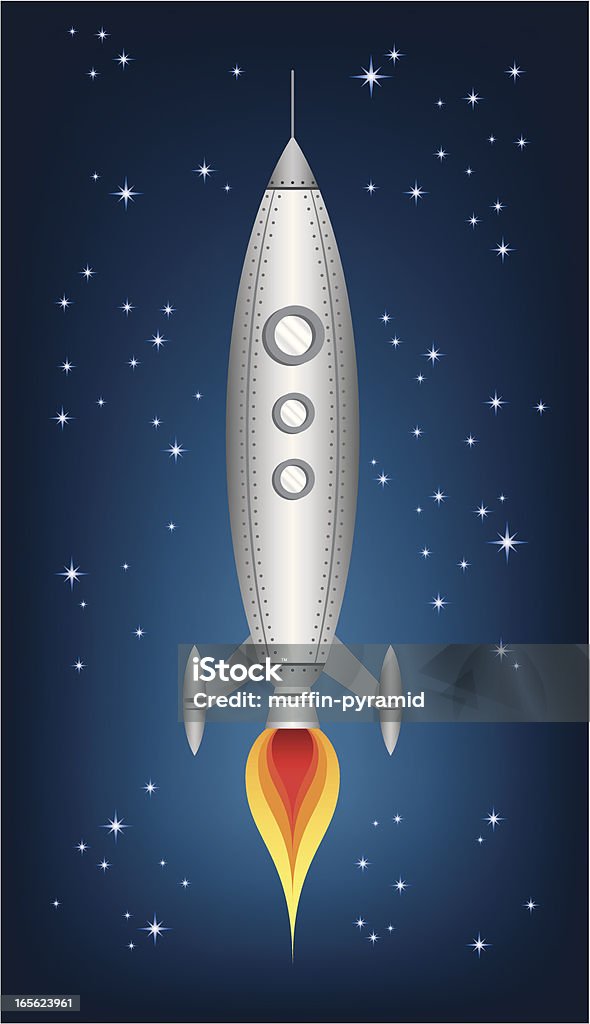 Spaziale Rocket - arte vettoriale royalty-free di Astronomia