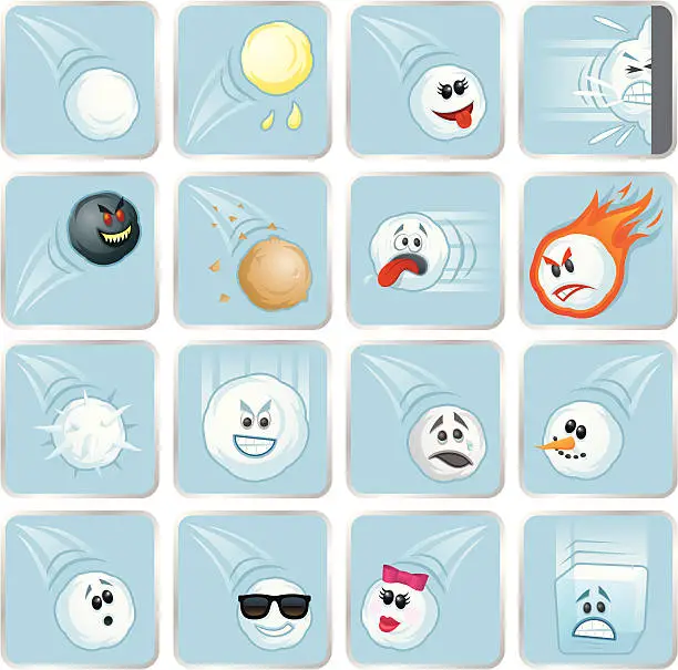 Vector illustration of Snowballs